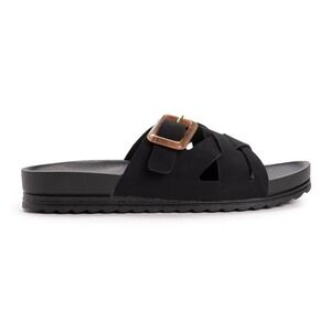 Women's Grand Shayna Sandals - Black Slip-On Casual Sandals Size 8